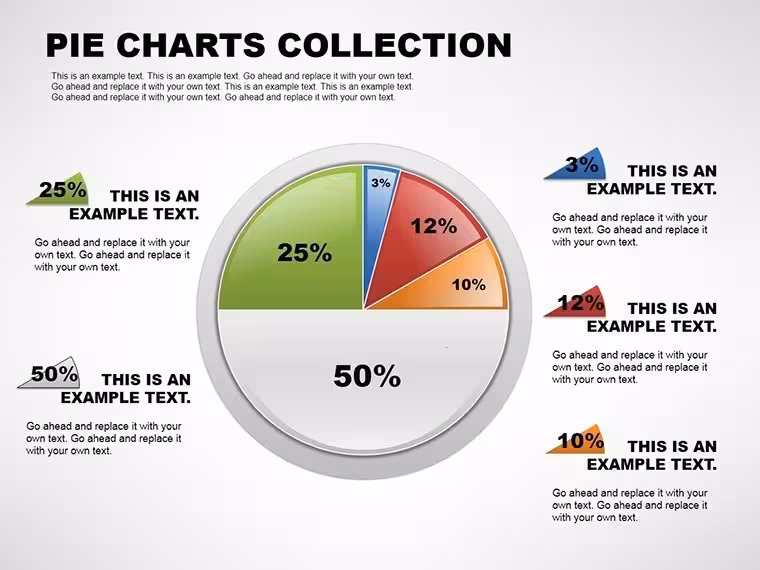 12 Pie Charts Keynote - Editable KEY | ImagineLayout