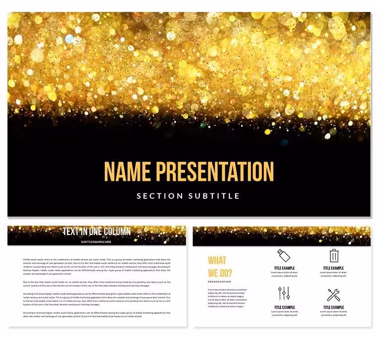 Christmas Sparkler In Haze Light Keynote Templates