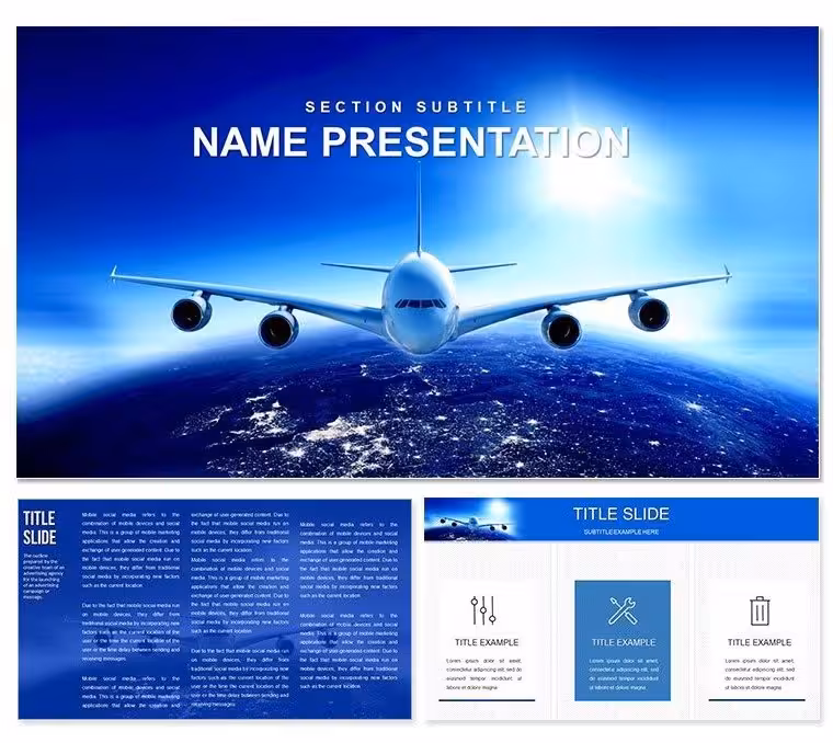 Airline Tickets Keynote Template - Fully Editable | Instant Download | ImagineLayout