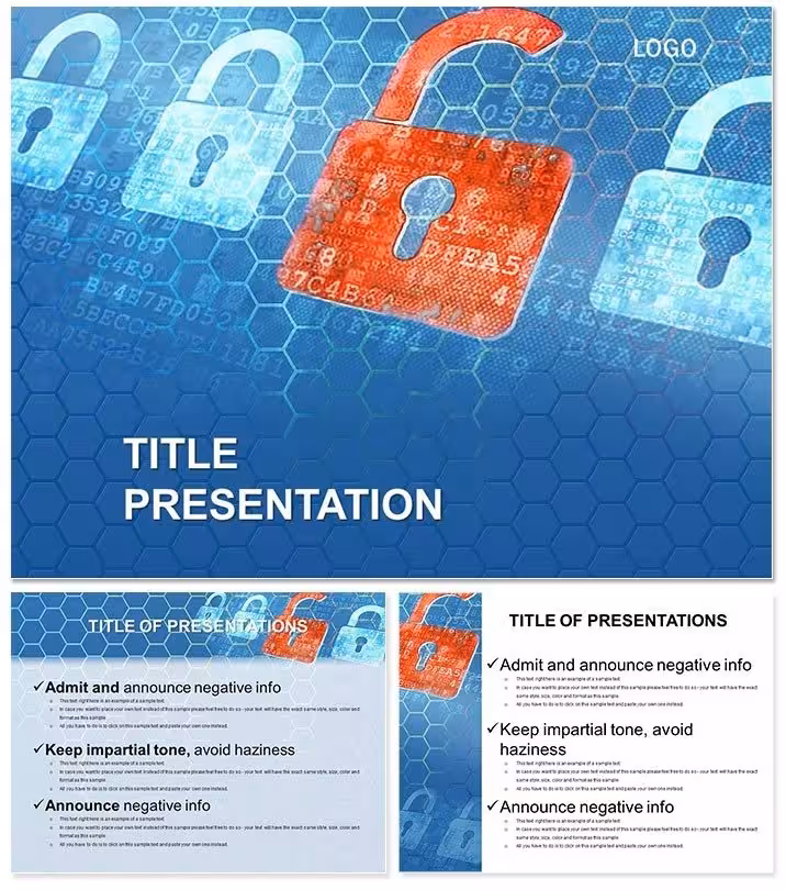 Lock Protection Business PPT Template