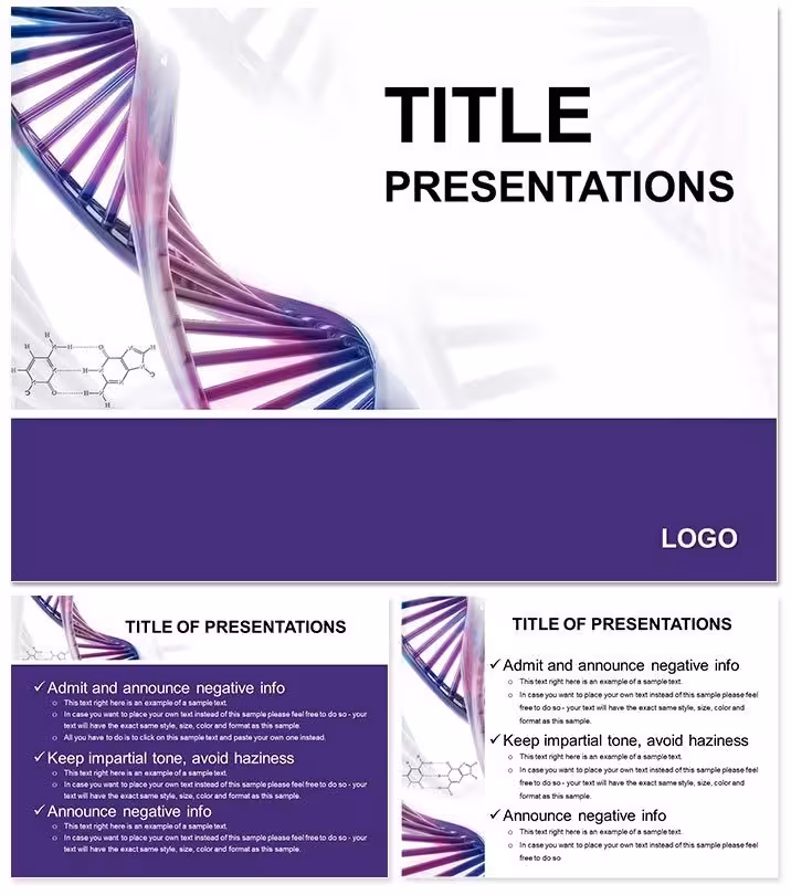 DNA Genes Chromosomes PowerPoint Template: Unravel Genetic Blueprints