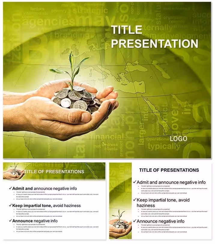 Earnings Growth PowerPoint Template: Wealth Waves