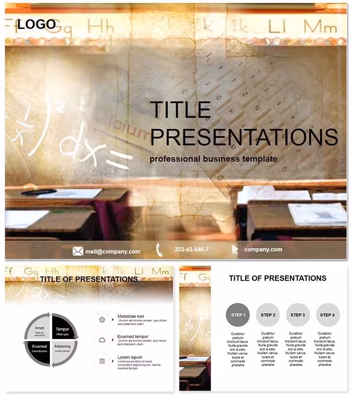 Engaging School Lessons PowerPoint Template