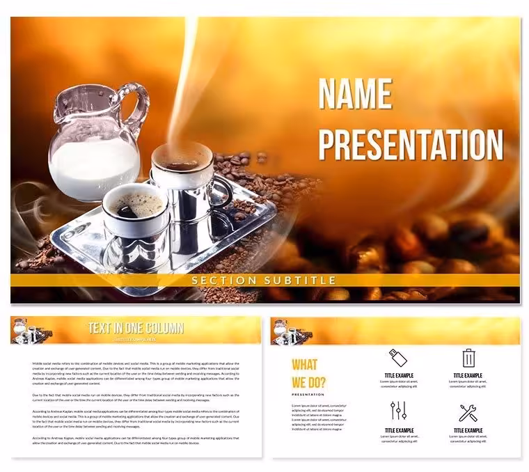 Coffee Milk Keynote Template - Instant Download KEY