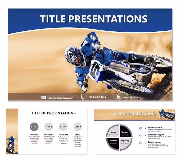 Motor Track Racing Keynote Template: Revving Up Race-Day Stories