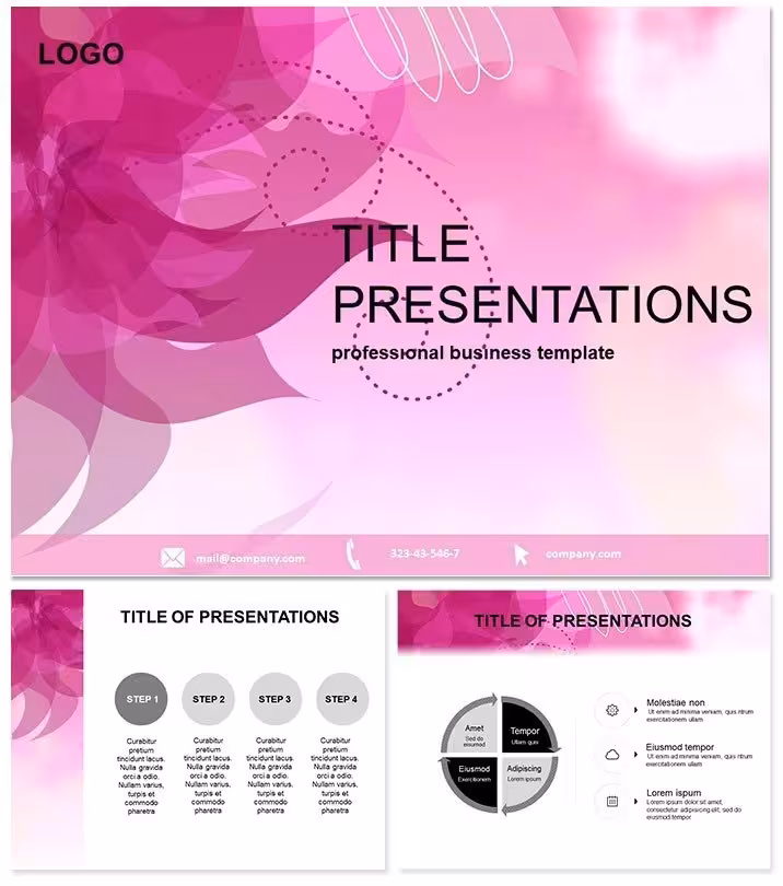 Purple Flower Keynote Theme for Inspiring Talks