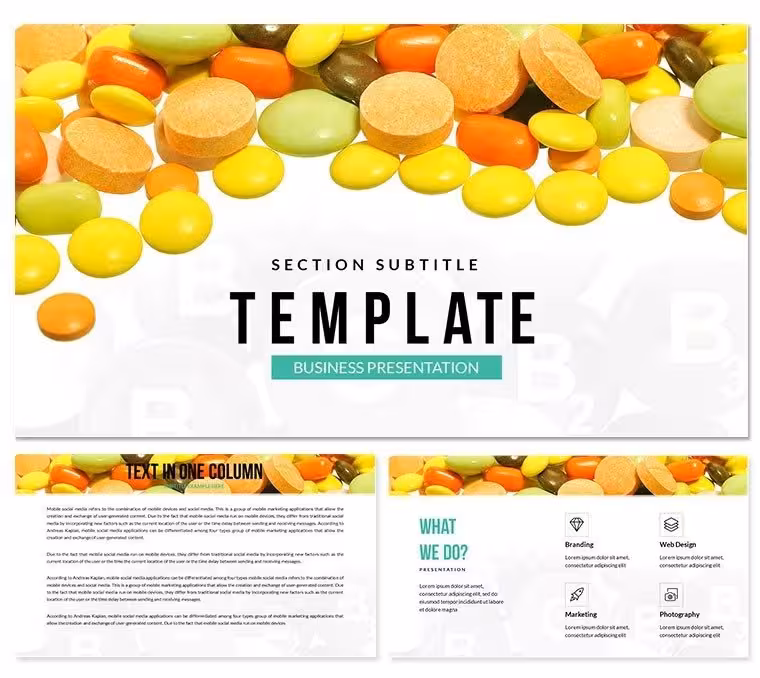 Vitamin - Mineral Supplements Keynote template