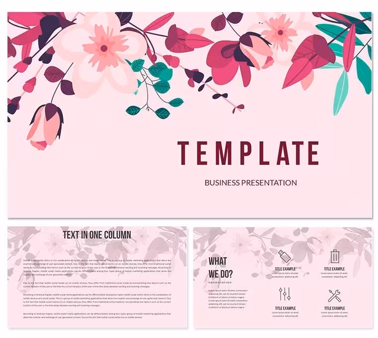 Beautiful Flowers Keynote templates
