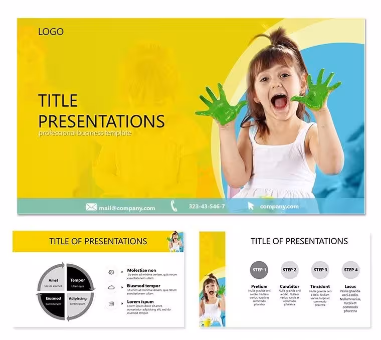 Teach Child to Draw PowerPoint Template: Presentation