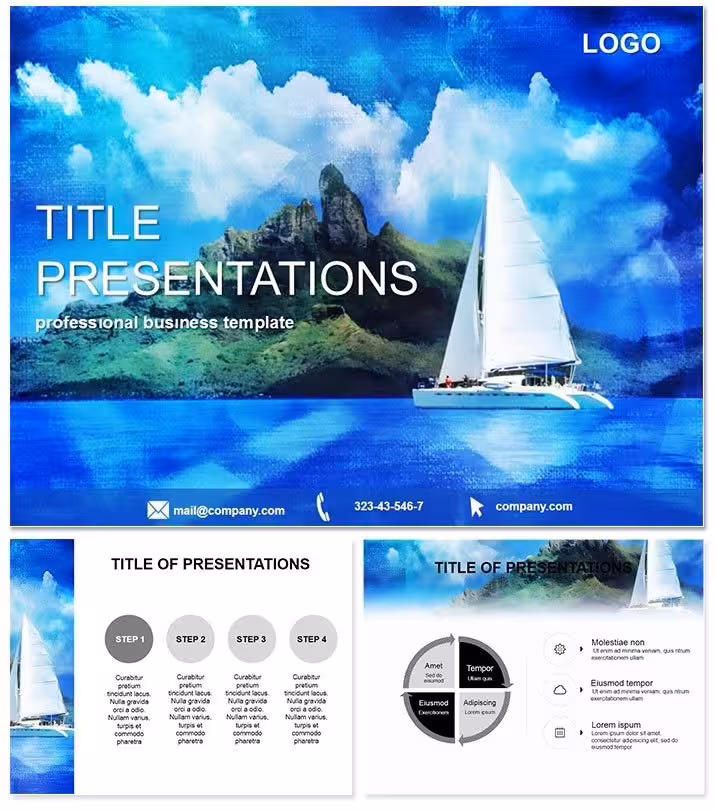 Pleasure Yacht Keynote Template: Chart Courses to Elegance