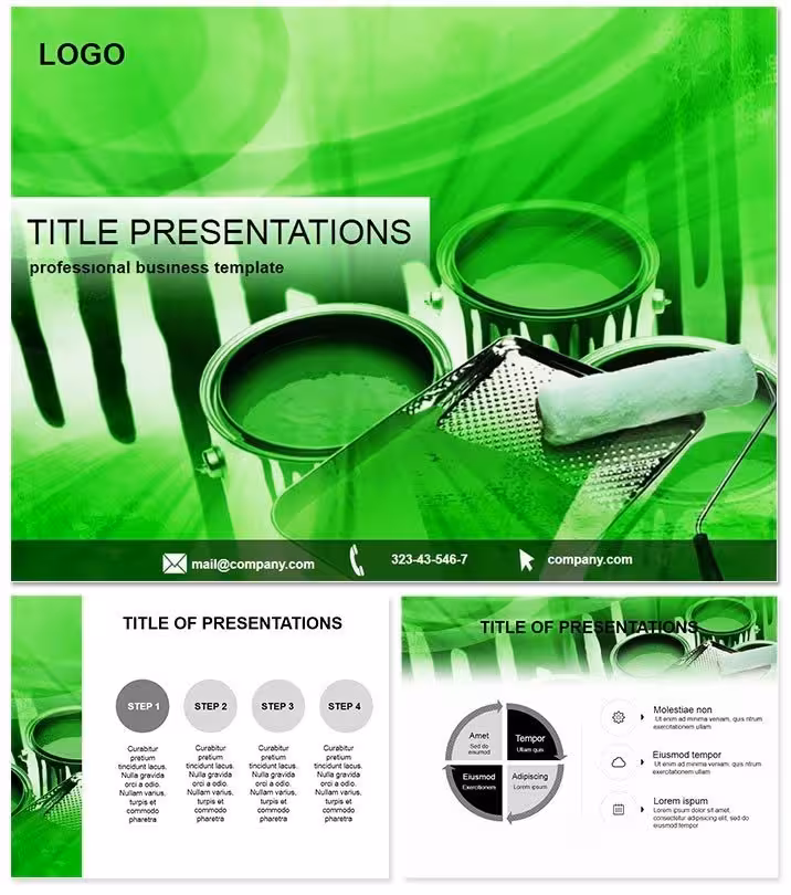 Paints Background Keynote Template: Color Your Canvas of Ideas