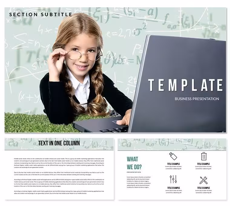 Kids Computer Lessons Keynote templates
