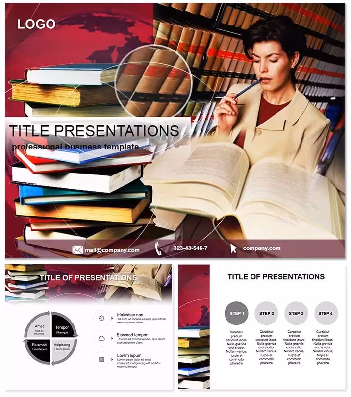 Books and Library PowerPoint Template