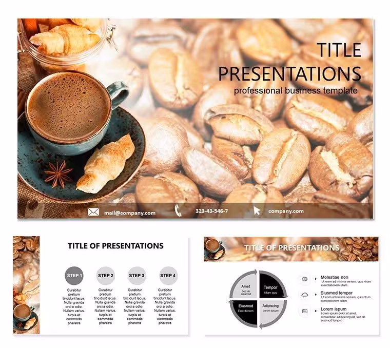 Cup of Coffee for Dinner Keynote Template: Brew Narratives That Warm Hearts