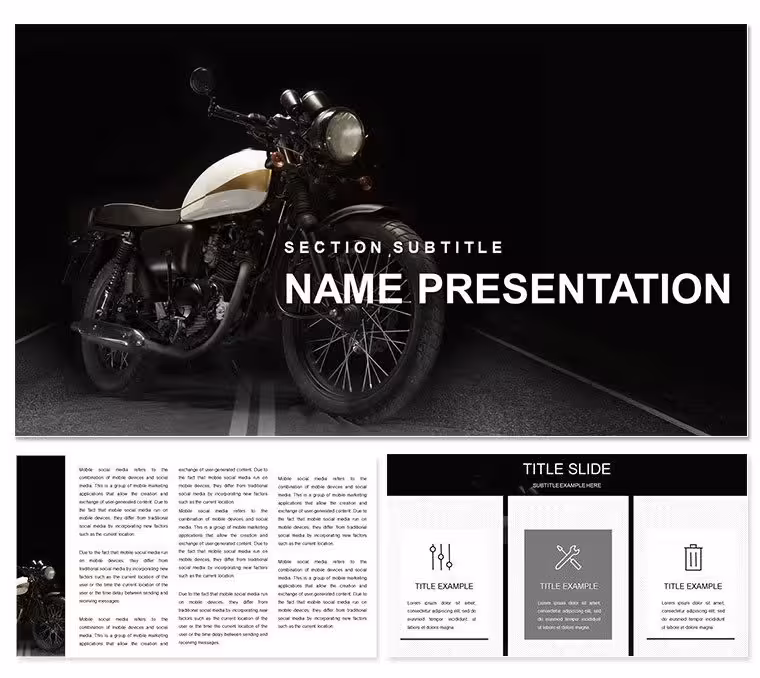 Motorcycles for Sale Keynote Templates