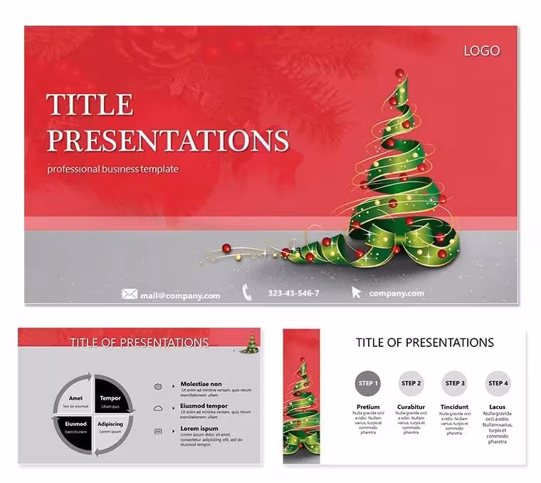 Decided to Celebrate Christmas PowerPoint template