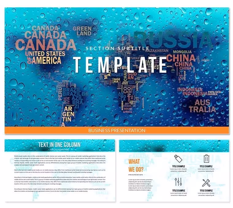 World Map Information Keynote Template