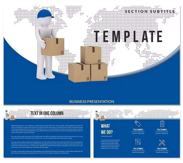 Cargo Delivery template for Transportation Keynote presentation