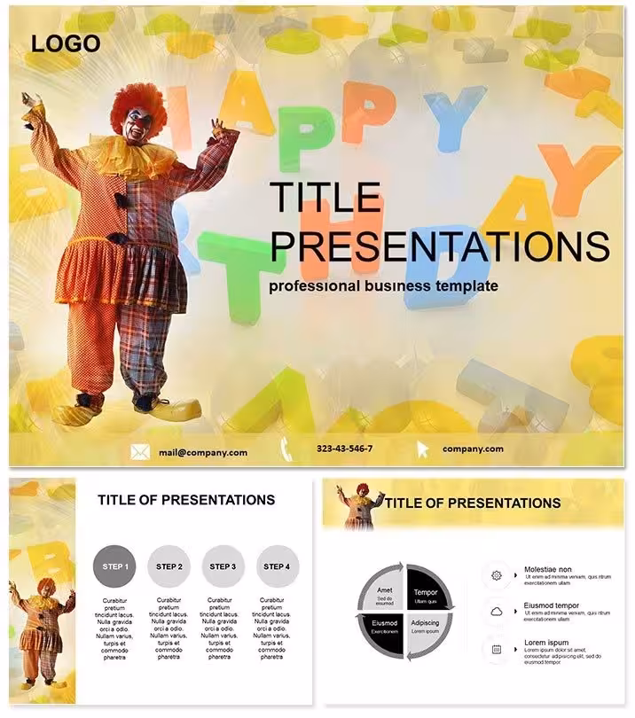 Clown Birthday Keynote Template: Circus of Smiles
