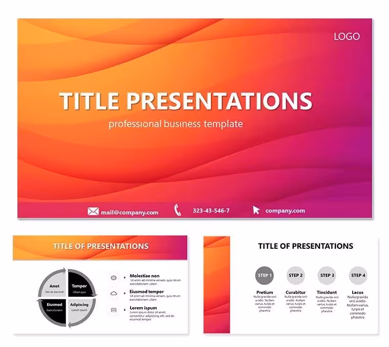 Abstract Red Firth PowerPoint Template: Ignite Dynamic Narratives