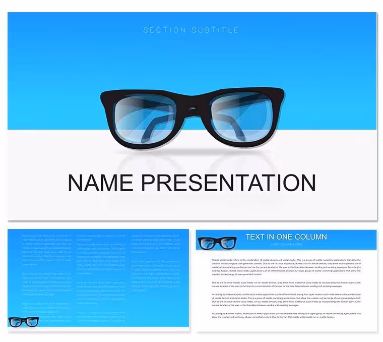 Eyeglasses Keynote Template: Visionary Views for Healthcare