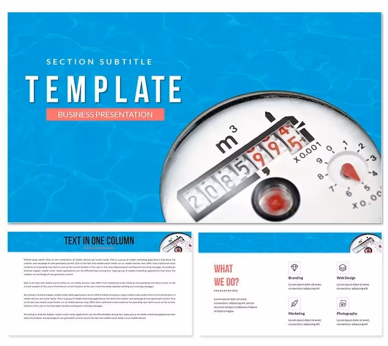 Water Flow Counter Keynote templates