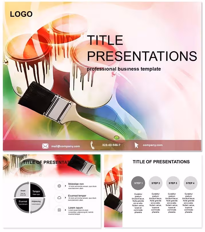 Dyes and Pigments PowerPoint Template: Color Your Construction Story