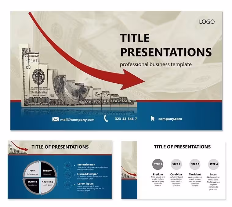 Dollar Decline Trends PowerPoint Template