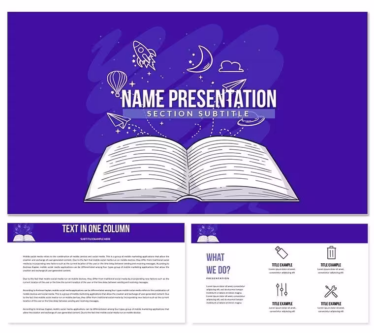 Subject of Study Keynote Themes, Education Presentation template