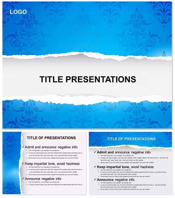 Torn Wallpaper Keynote Template for Stunning Slides