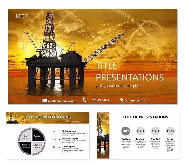 Oil Platform PowerPoint template