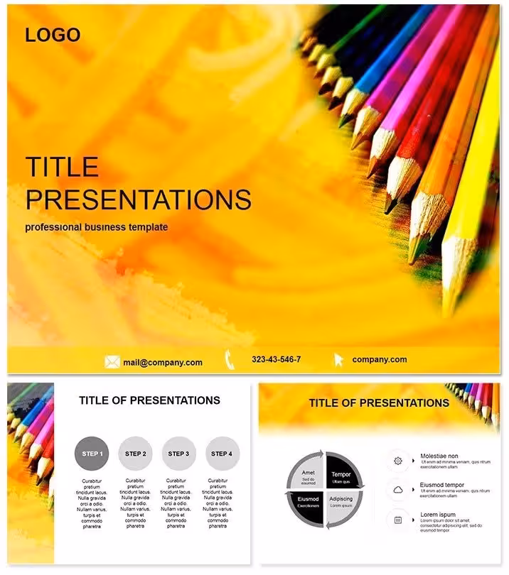 Color Pencil Keynote Template: Ignite Artistic Presentations