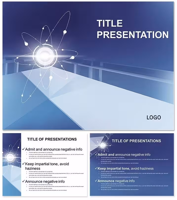Glow Model Atom Keynote Template: Light Up Scientific Narratives