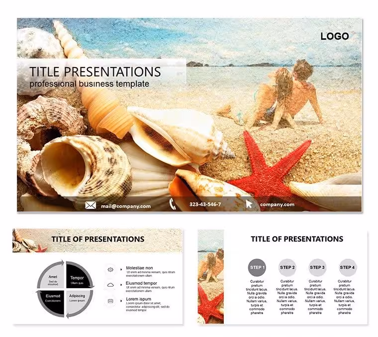 Beach Resort PowerPoint Template: Waves of Winning Presentations