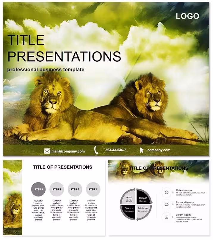 Lions Keynote Template: Unleash Safari Stories