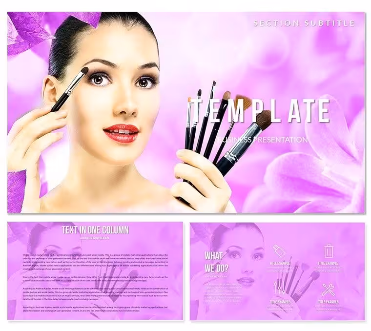 Cosmetics: Makeup, Skincare, Beauty Products Keynote templates