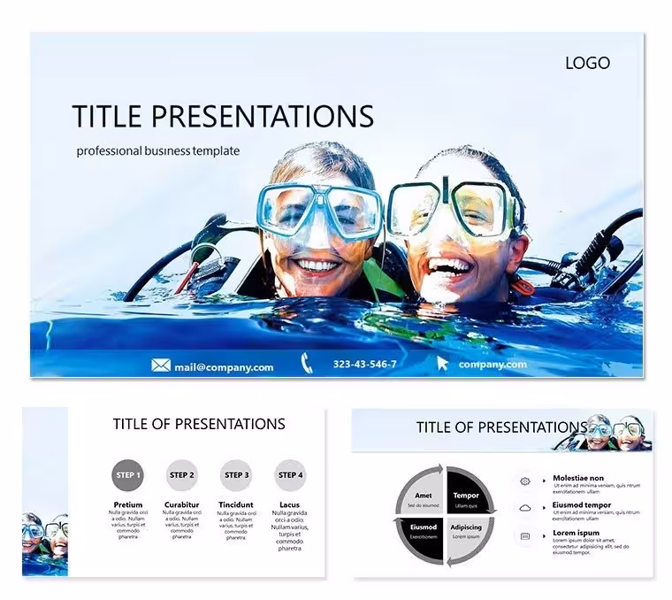 Diving Lessons Keynote template Presentation