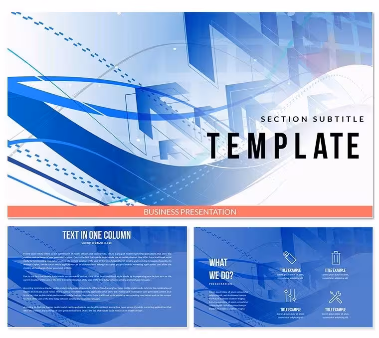 Abstract Arrow Keynote templates Presentation