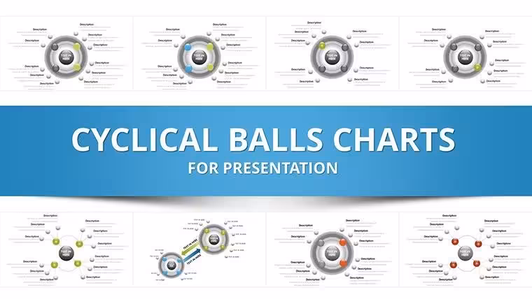 3D Cycle Charts Template for Keynote - 31 Dynamic Slides | Instant Download