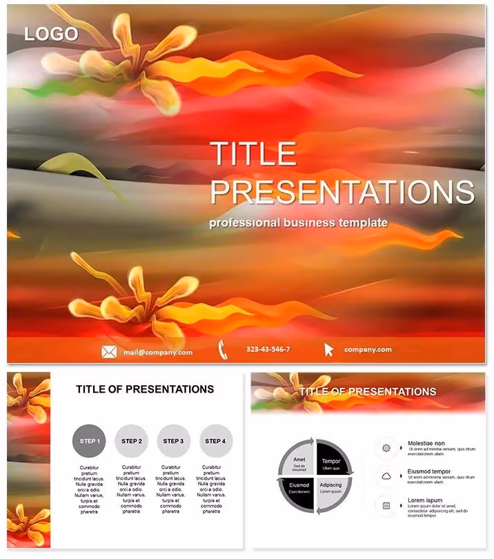 Fiery Flowers Keynote Template: Ignite Creativity in Every Slide