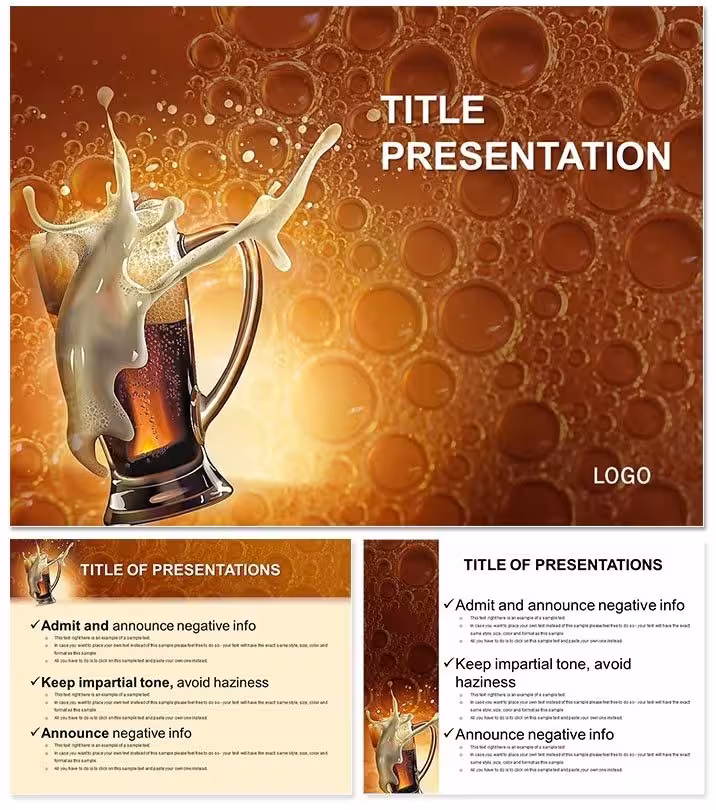 Refreshing Beer Presentation PowerPoint Kit