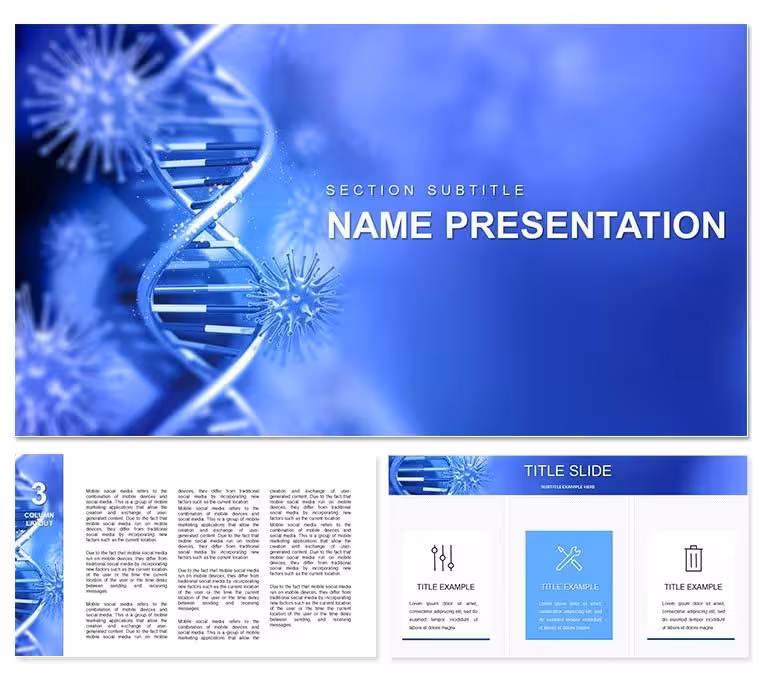 Viruses Influence DNA Change Keynote Template for Scientific Presentations