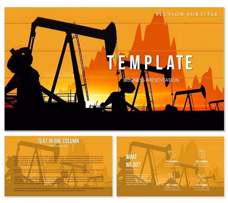 Oil Futures Price Keynote Diagram Template - Instant Download | ImagineLayout