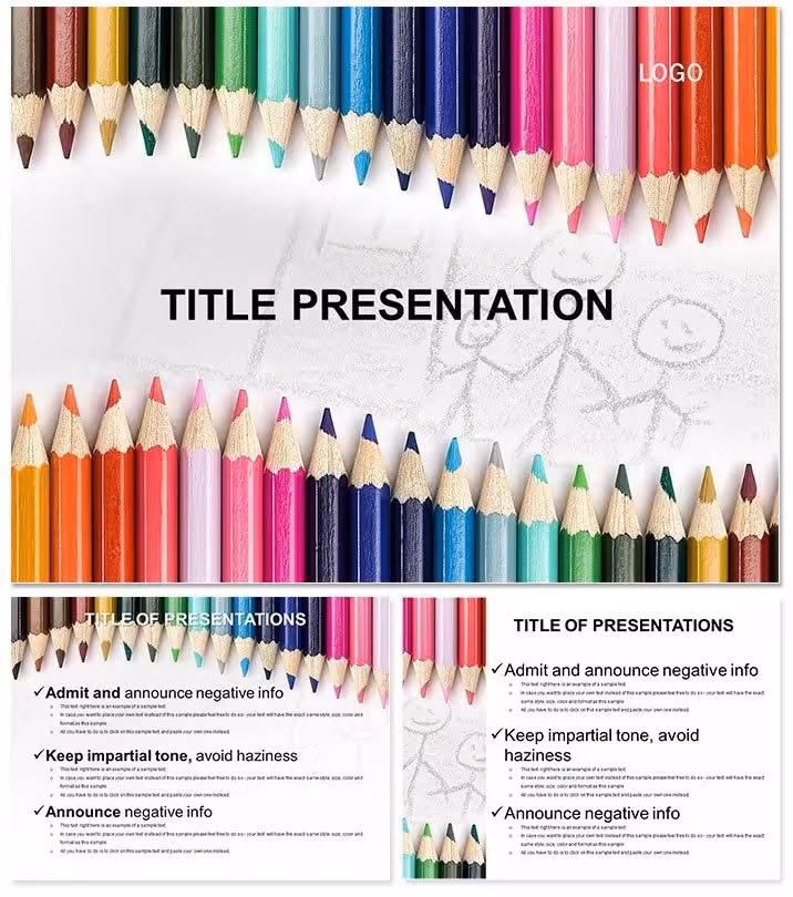 Pencils for Drawing PowerPoint Template