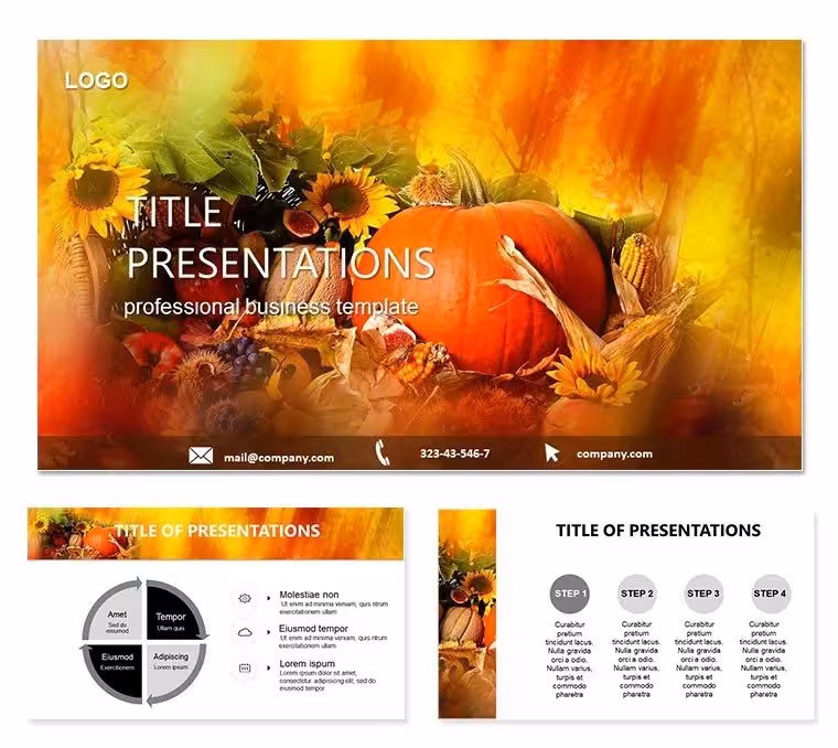 Grateful Autumn Holiday PowerPoint Templates