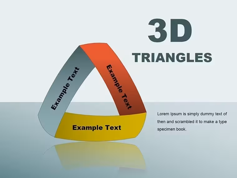 3D Tape Triangles Keynote Charts: Dynamic Designs That Stick