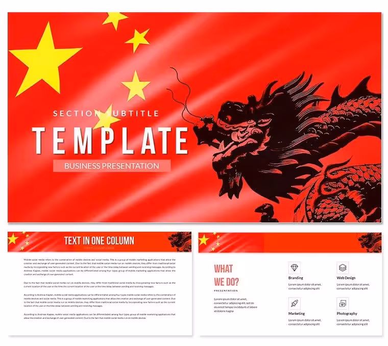 China Flag Keynote Template: Presentation