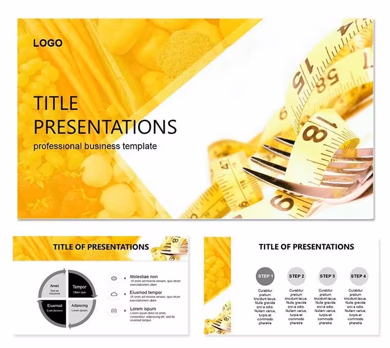 Lose Weight PowerPoint Template: Sculpting Stories of Transformation