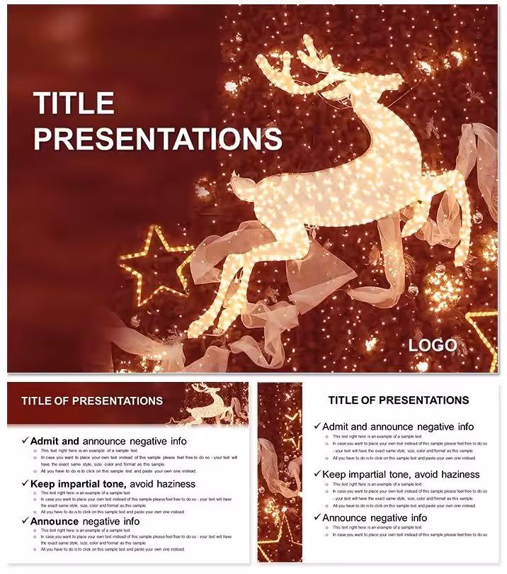 Christmas Reindeer PowerPoint Template: Prance into Pitches