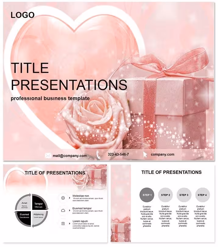 Gift and Heart PowerPoint Template: Unwrap Stories That Resonate